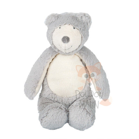  bande à basile baby comforter grey white bear 